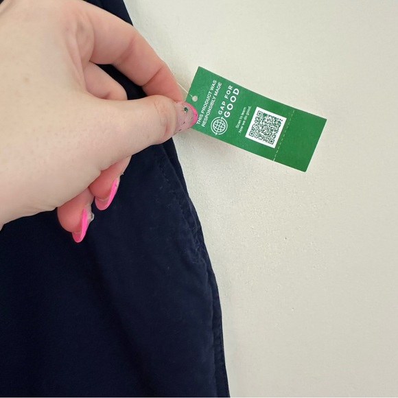 Gap Downtown Khaki Pants in Navy Straight Leg Fit Size 10 Tall Women's NWT - Picture 6 of 6